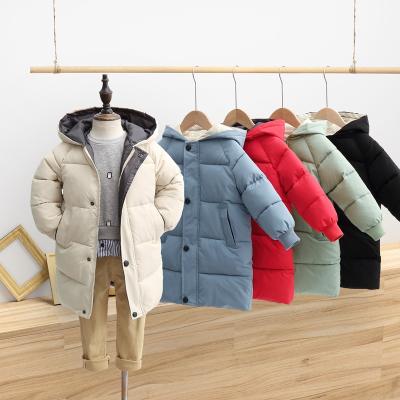 China Anti-Wrinkle Kids Baby Boy Teenagers Down Coat Girls Cotton-Padded Winter Coats Thicken Long Jackets Toddler Kids Warm Outerwear for sale