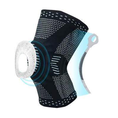 China Adjustable Elasticity Breathable Knee Brace Unisex Elastic Breathable Knee Protector For Running Knee Compression Sleeve for sale