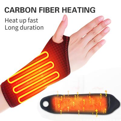 China Breathable KkaFFe Adjustable Elasticity Heated Electric Uplift Compress Wrist Belt Neoprene Heating Wrist Support Wrap Electric Heating Wrist Brace for sale