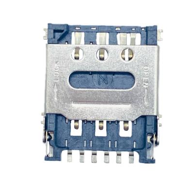 China Nano SIM Card PCB Connectors Hinge Type 7Pin SMT 1.4H High Quality SIM Card Holder For Mobile Phone for sale