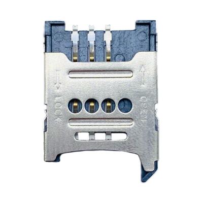 China Automotive SIM 1.8H 6P CARD Connector Hinge Type SMT Connector For Mobile Phone With High Quality for sale