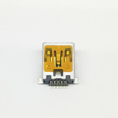 China Mini USB Female Type LCP Connector 10 Pin SMT&DIP Connector for sale