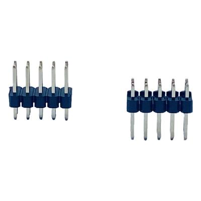 China PCB Pin Header Connector 2.54mm Pitch 180 Degree 2*5 PINS Straight Double Row Needle Pin Header Connector For PCB for sale