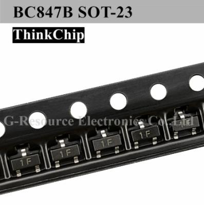 China Oberflächen-Berg SOT-23 BC847B zweipoliger Bjt Npn Pnp Transistor-BC847A BC847C 45V 100mA zu verkaufen