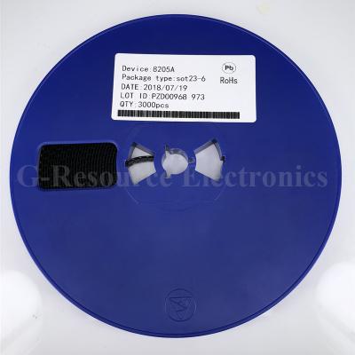 China microprocesador SOT23-6 de la protección de la batería de litio del transistor de poder del MOSFET de 8205A 8205S 8205 en venta