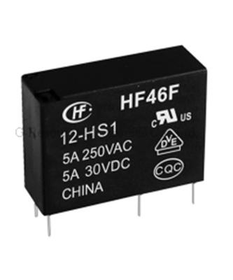 중국 다목적 Subminiature 릴레이 검정 색깔 HF46F HF46F-G 5A 277VAC 판매용