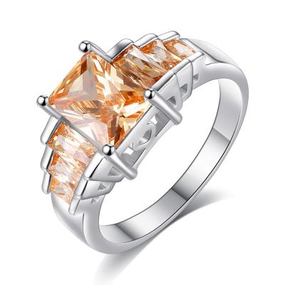 China CLASSIC Hot Selling Zircon Ring Sapphire Rings Silver Silvery Trending Baguette Jewelry Gold Ring for sale