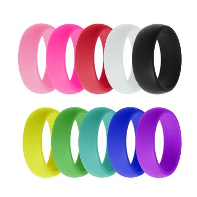 China Custom Fashion Punk Made Silicone Rubber Ring Sets For Women Affordable Silicone Wedding Bands Wiggle Ring for sale