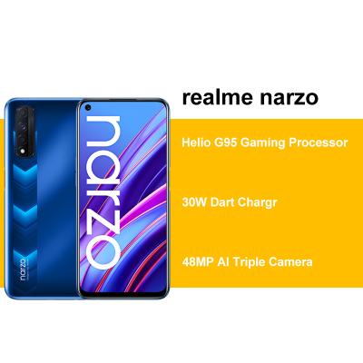 China Hot-selling Realme Dual Inch Smartphone FHD+ DotDisplay 5000mAh 48MP Triple Camera 30W Helio G95 Realme narzo 30 Smartphone 90Hz 6.5 SIM Card for sale