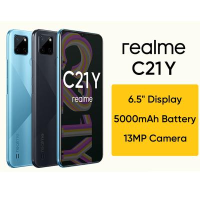 China Dual SIM Card Realme C21Y 6.5inch Display 5000mAh Battery 13MP AI Triple Camera Rugged Massive Realme Smartphone Big for sale