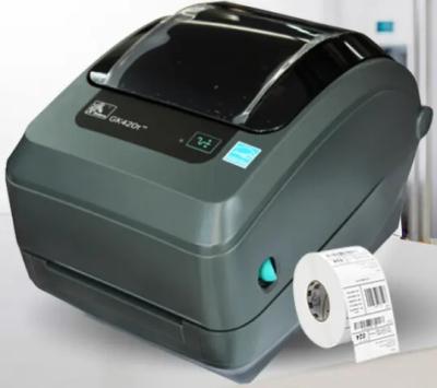 China Thermal Transfer  Zebra GK420T GK420D Desktop 203dpi 4*6inch Barcode  Label  Printer 104mm for sale