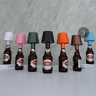 China Modern Modern mushroom dimmable Touch Lampe decorative Restaurant  Led Table Lamp Rechargeable Wine Bottle LED Desk Lamp for sale