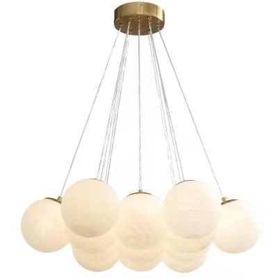 China Modern Hotel Restaurant Glass Hanging Lamps Modern Decorative Chandelier Glass Nordic Led Branch Pendant Light for sale