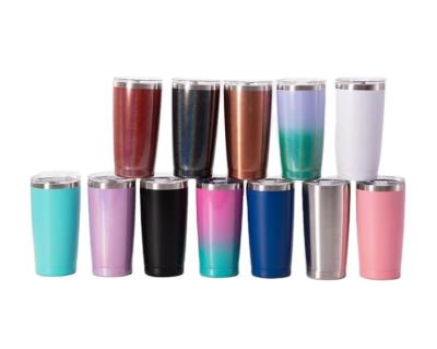 China 20 oz Double Wall Stainless Steel Vacuum Tumbler Stainless Steel Travel Viable Insulated Tumbler for sale