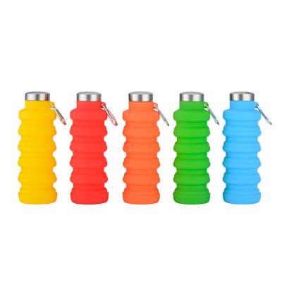 China Hot Selling Stocked 500ml Collapsible Collapsible Bottle BPA Free Silicone Water Bottle For Bike Climbing Rise for sale