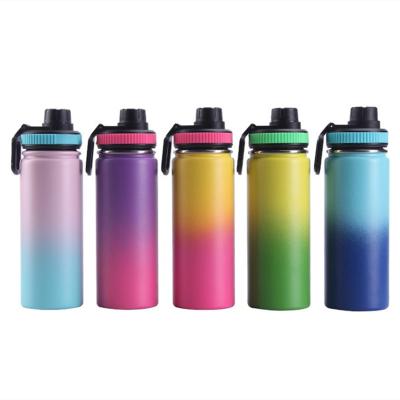 China Vivid flask sports colorful wide mouth sports bottle bpa free free water bottle for outdoor gym camping 32oz for sale