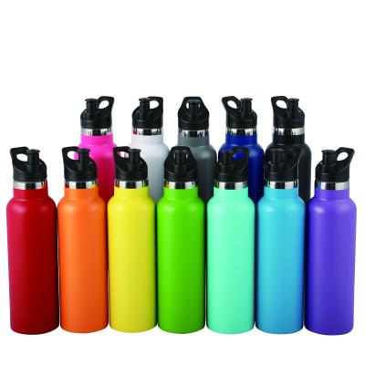 China Factory Direct Sale Stainless Steel Dual Layer Viable Wide Mouth Bottle Powder Coating Climbing Sport Water Bottle 500ml For Outdoor for sale