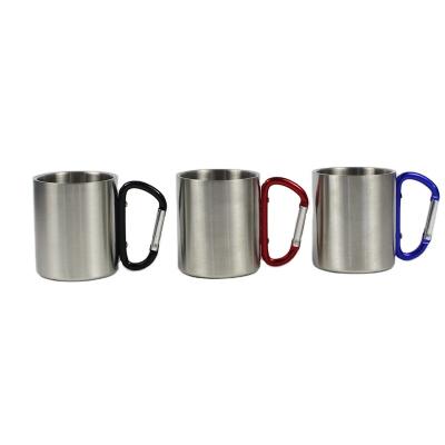 China Viable Personalized Coffee Mug 300ml Stainless Steel Travel Mug Handle Coffee Mug for sale