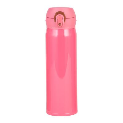 China PORTABLE Thermos Water Bottle Stainless Steel Vacuum Metal Smart Bottle Bouncing Lid 500ml for sale