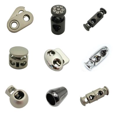 China Wholesale Cheapest Custom Design Elastic Rope Ends Alloy Metal Stoppers Tie Adjuster For Sport Pants for sale