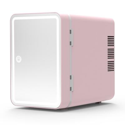 China THERMOELECTRIC Wholesale 12V Cosmetic Makeup Skincare Refrigerators Beauty Mini Small Fridges With Mirror for sale