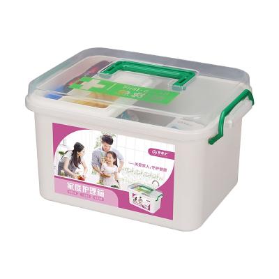 China Family Medicine White Box Medication Storage Portable Home First Aid Kit ABH-J001M for sale