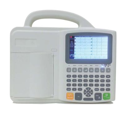 China Medical Digital 24 Hours Waveform Monitoring Metal Heart Monitor ECG Machine 5 Inch OSEN 3 Channel Portable ECG Machine for sale