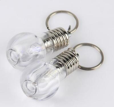 China MAS Plastic Silvery Luminous Creative Instant Design Keychain Keyring Lights LED Key Chain Clear Lamp MAS Mini Bulb Torch Chain Keyring Clear Lamp Gift for sale