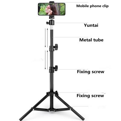 China Smart Phone Studio Live Broadcast Selfie Stick Mobile Phone Photo Studio LED Light Stand Video Camera Tripod Stand for sale