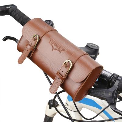 China PU Leather Cell Phone Bag Durable PU Leather Cell Phone Bag Waterproof Mtb Bike Handlebar Pouch B-Soulcycling Bicycle Bags for sale