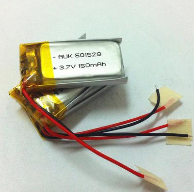 China Bateria de lítio ultra fina, polímero 1C LiPo Bateria 3.7V 150mAh à venda