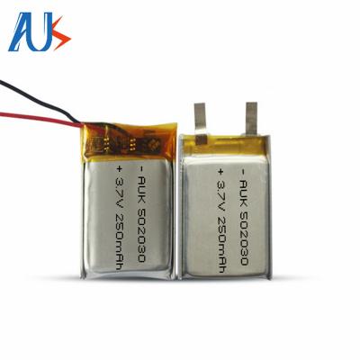 Κίνα Μικρό 3.7V 250mAh μπαταρία LiPo GPS Tracker 502030 μπαταρία Προσαρμόστε προς πώληση