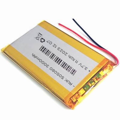 China OEM / ODM Lithium Polymer LiPo-batterij 505080 3.7v 3000mah Li-ion-batterij Te koop