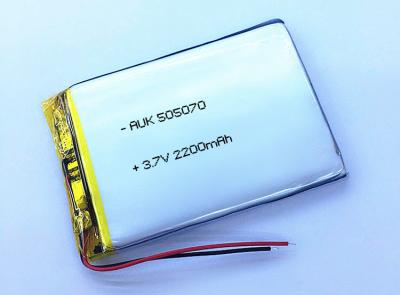 China 1S1P 1C Bateria LiPo recarregável 3.7V 2200mAh 505070 Para PAD PDA à venda