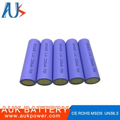 China 3.7V 2500mah Zylindrische Li-Ionen-Batteriezellen 18650 Kleine leistungsstarke zu verkaufen