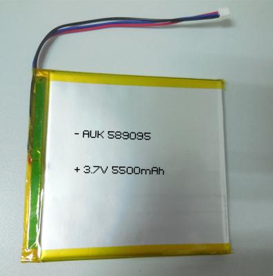 China 1S1P Recargable de litio polímero 3.7V 5500mAH Batería LiPo 589095 en venta