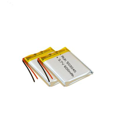 China OEM ODM 600mAh 3.7V 053040 503040 Lithium-Ionen-Batterie 3.7v Lipo-Batterie 500mAh zu verkaufen