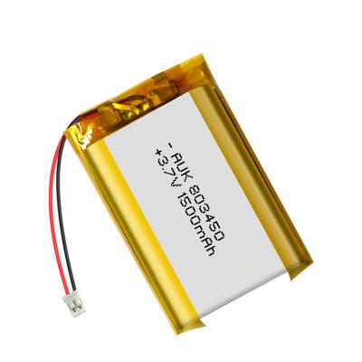 China 803450 Lipo-Batterie 3.7v 1500mah Lithium-Ionen-Batterie Wiederaufladbare Lithium-Polymer-Batterie zu verkaufen