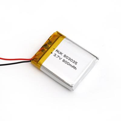 China UL1642/KC/UN38.3 Gute Qualität 803035 3,7v 800mah Lithium-Polymer Lipo-Batterie zugelassen zu verkaufen