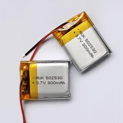 China Zertifikate genehmigt Polymer Li-Ionen-Batterie 502530 3,7V 300mah Lipo-Batterie 4,2V zu verkaufen