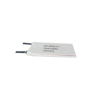 China Batería recargable Batería ultra delgada AUK 013040 70mAh 3.7V Batería súper delgada para dispositivos electrónicos de consumo portátiles Batería de 1 mm en venta