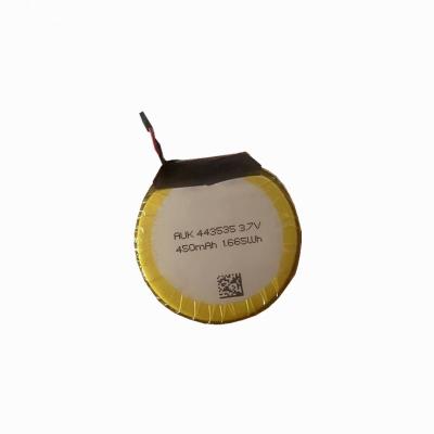 China Rund 3,7V Kreislauf Lipo-Batterie Flat 403535 450mah 403533 380mAh Wiederaufladbare Lithium-Polymer-Batterien zu verkaufen