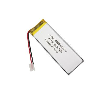 China Long Lipo Battery 3.7V 402780 1000mAh 3.7Wh AUK Lithium Polymer Battery For E-Cigaratte CB KC CE UN38.3 for sale