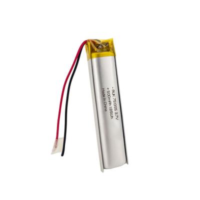 Chine UN38.3 Approuvé batterie Lipo à haute densité d'énergie 751355 3.7V 500mah batterie au lithium polymère pour équipement médical avec PCB à vendre