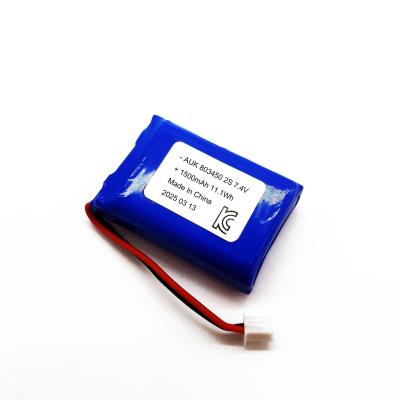 Κίνα AUK 803450 7.4V 2S 1500mAh μπαταρία λιπολίθιο πολυμερές για ιατρικές συσκευές προς πώληση