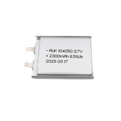 中国 AUK 104050 3.7V 2300mAh 超低温 -40°C リポ電池 暖房用衣類および低温環境用製品 販売のため