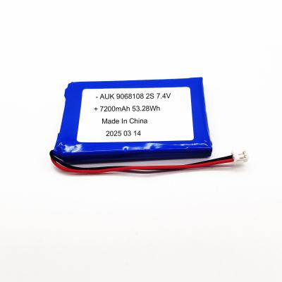 Κίνα AUK κατασκευαστής Προσαρμοσμένο 7.4V 2S 7200mAh 53.28Wh Χαμηλής θερμοκρασίας μπαταρία πολυμερούς λιθίου -40°C προς πώληση