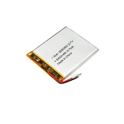 China AUK 305060 1000mAh 3.7V Lipo Battery 4.2V Lithium Polymer Battery With Ce Iec62133 UN38.3 MSDS for sale