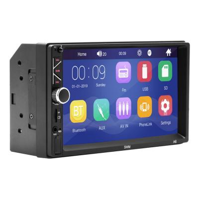 China Automatic aux system. DIY 7 Inch 2 DIN Brake Booster RCA 2 Channel Video Output Car DVD Radio MP5 Player Audio for sale