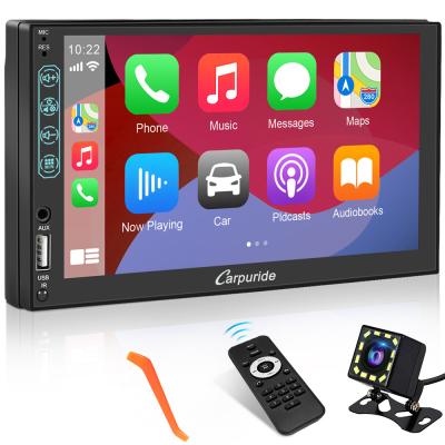 China Dual Din Car Stereo with CarPlay and Android Auto, CARPURIDE 7 Inch Car Stereo with BT, HD Touchscreen In-Dash Car Radio for sale